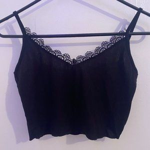 black camisole crop top